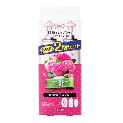 【単品20個セット】消臭力自動でシュパッとかえ2Pローズ エステー(代引不可)【送料無料】