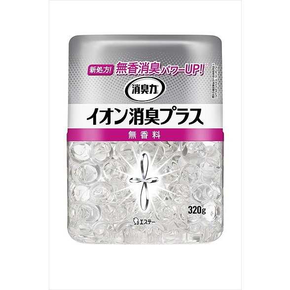 【単品18個セット】消臭力クリアビーズイオン消臭P本体無香料 320G エステー(代引不可)【送料無料】