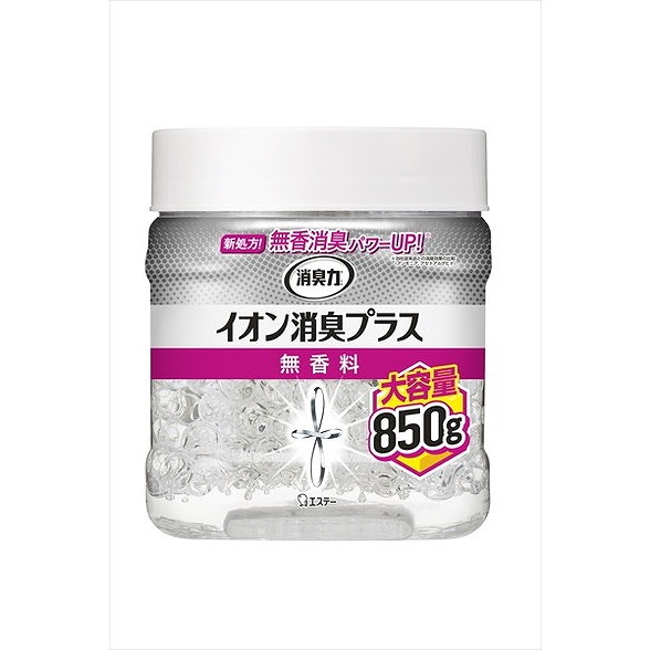 【単品8個セット】消臭力クリアビーズイオン消臭大 本体無香 850G エステー(代引不可)【送料無料】の通販は