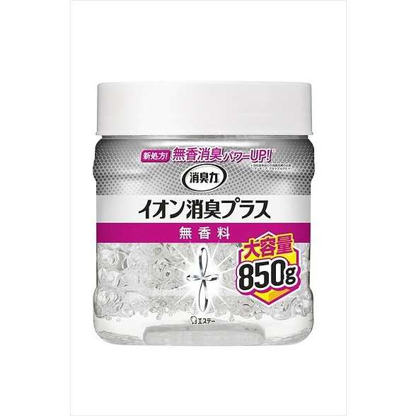 【単品11個セット】消臭力クリアビーズイオン消臭大 本体無香 850G エステー(代引不可)【送料無料】