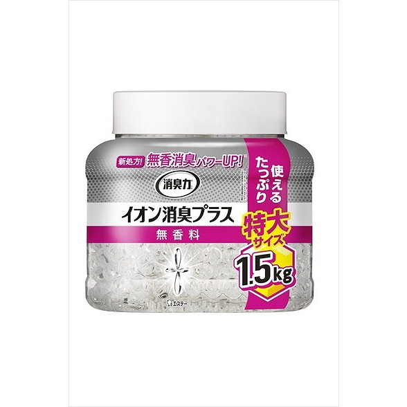 【単品12個セット】消臭力クリアビーズイオン消臭P特大本体 1.5KG エステー(代引不可)【送料無料】