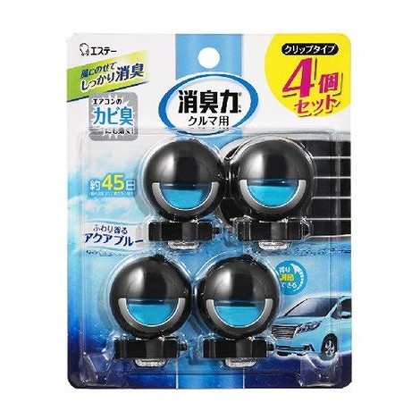 【単品12個セット】クルマの消臭力クリップタイプ4Nアクア12.8ML エステー(代引不可)【送料無料】