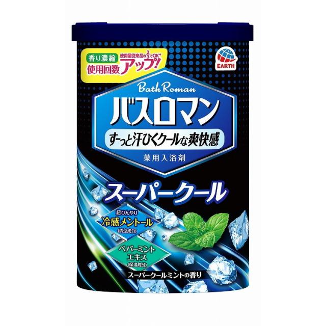 【単品18個セット】バスロマン スーパークールタイプ 600G アース製薬(代引不可)【送料無料】