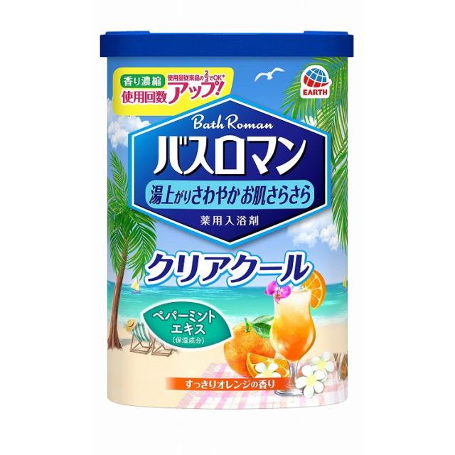 【単品18個セット】バスロマン クリアクール 600G アース製薬(代引不可)【送料無料】