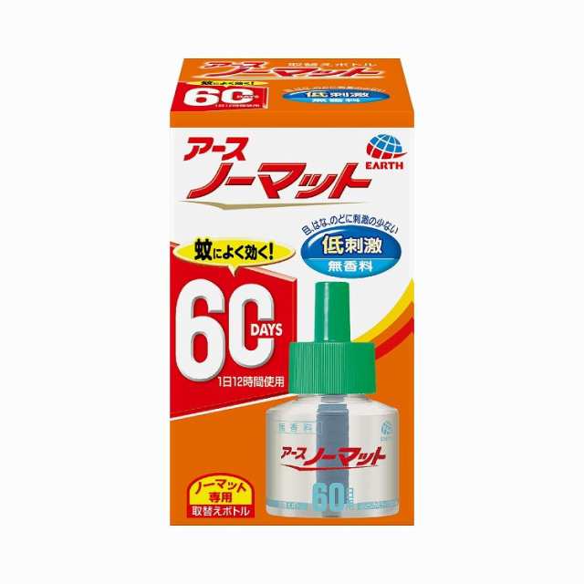【単品15個セット】アースノーマット 取替えボトル60日用 無香料 1本入 アース製薬(代引不可)【送料無料】の通販は
