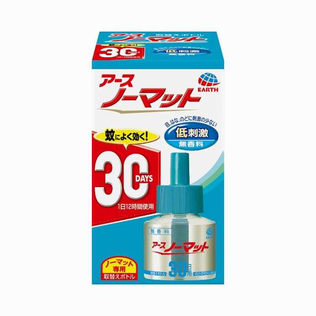 単品18個セット アースノーマット 取替えボトル60日用 無香料 3本入