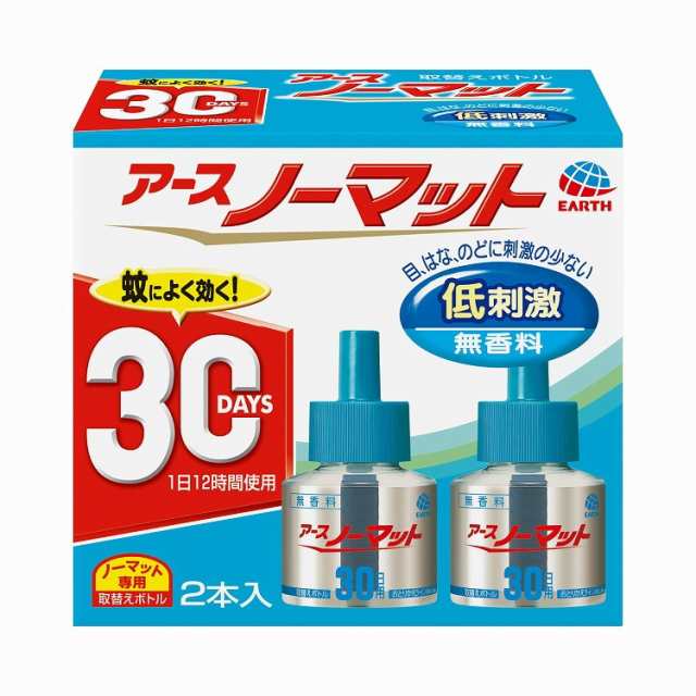 【単品16個セット】アースノーマット 取替えボトル30日用 無香料 2本入 アース製薬(代引不可)【送料無料】の通販は
