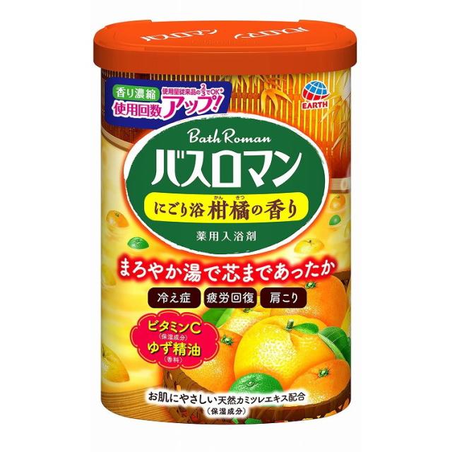 【単品12個仕かける】2階建てバス人情本 にごり浴柑橘の芳ばしさ 600G アース製薬(代引不可)【貨物輸送無料】