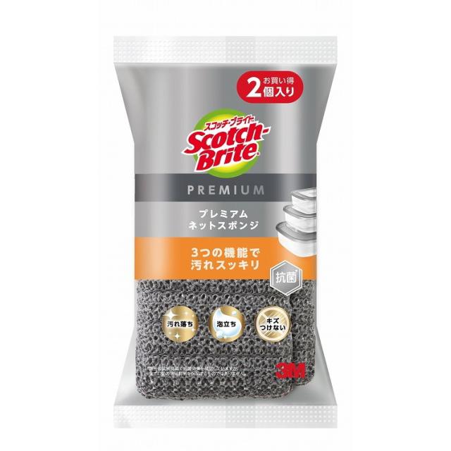 【単品17個セット】スコッチブライト プレミアムネットスポンジ2個入 スリーエムジャパン(代引不可)【送料無料】の通販は 5,425円
