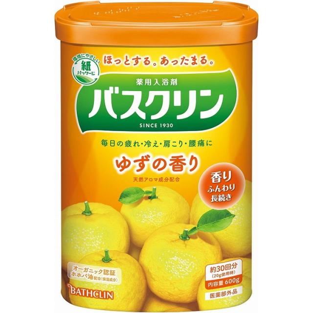 【単品12個仕かける】バスクリン ゆずの芳ばしさ 600g バスクリン(代引不可)【貨物輸送無料】
