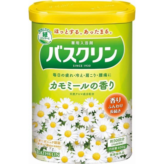 【単品15個セット】バスクリン カモミールの香り 600G バスクリン(代引不可)【送料無料】の通販は