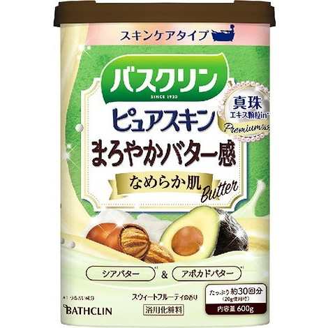 単品20個セット】バスクリン ピュアスキン なめらか肌 600g バスクリン