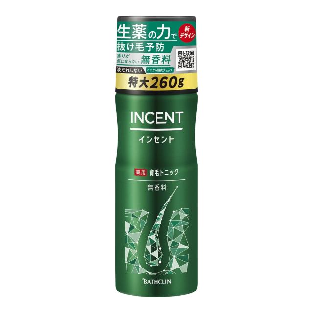 【単品18個セット】インセント 薬用育毛トニック 無香料 260G バスクリン(代引不可)【送料無料】