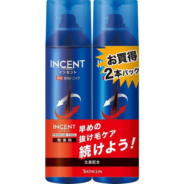 【単品16個セット】インセント 薬用育毛トニック 無香料 プレミアムクール 190Gペアパック バスクリン(代引不可)【送料無料】の通販は