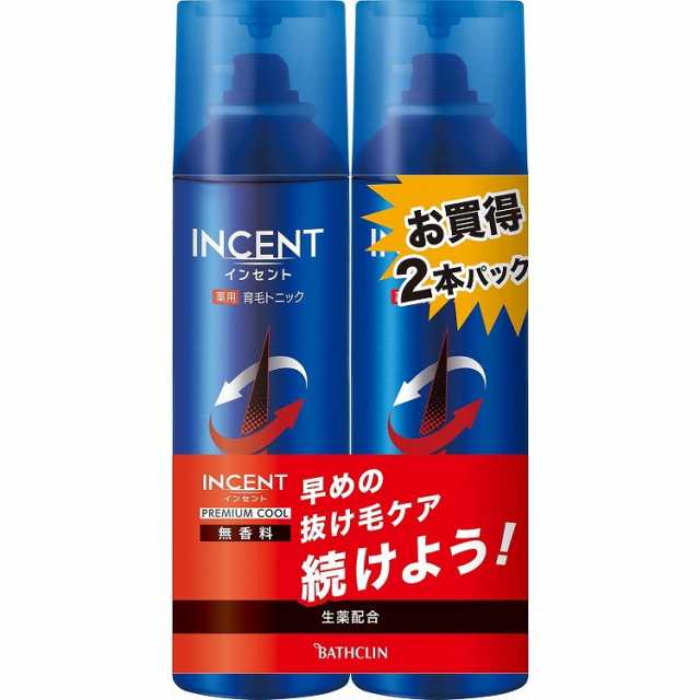 【単品20個セット】インセント 薬用育毛トニック 無香料 プレミアムクール 190Gペアパック バスクリン(代引不可)【送料無料】