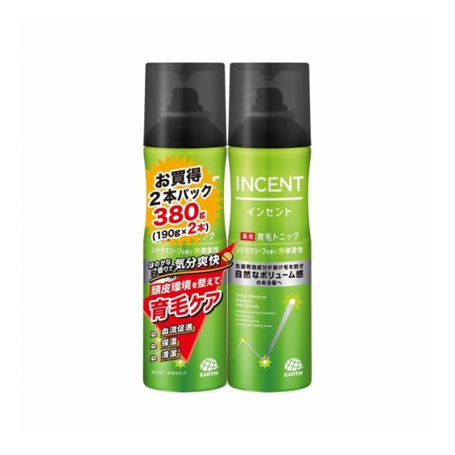 【単品8個セット】インセント 薬用育毛トニック 微香性 190Gペアパック バスクリン(代引不可)【送料無料】