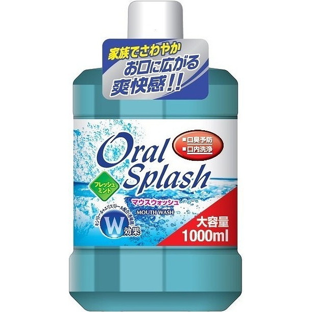 【単品12個セット】オーラルスプラッシュフレッシュミント大1000ML ロケット石鹸(代引不可)【送料無料】の通販は