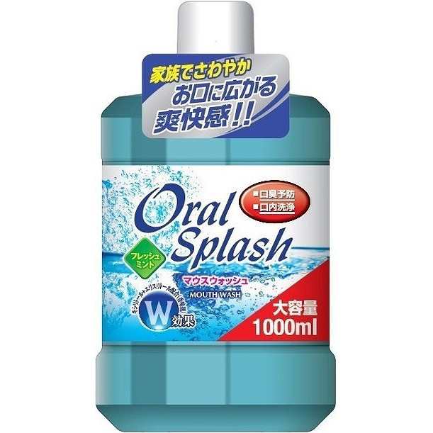 【単品16個セット】オーラルスプラッシュフレッシュミント大1000ML ロケット石鹸(代引不可)【送料無料】の通販は