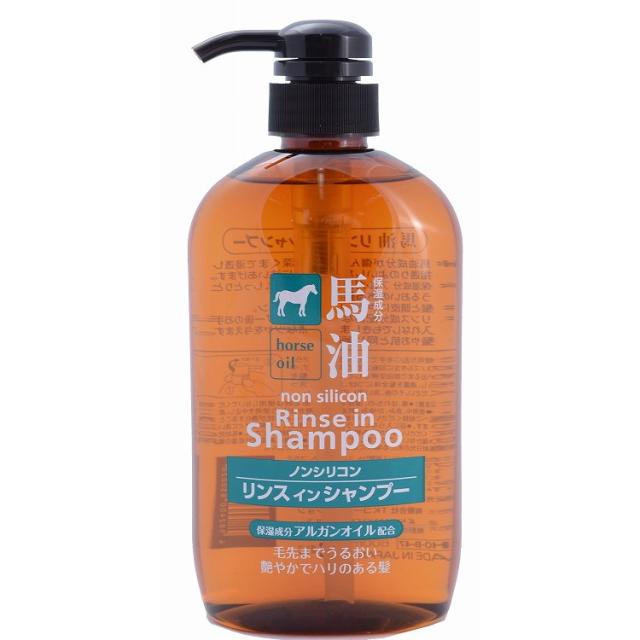 【単品20個セット】コスメS 馬油リンスインシャンプー600ML (株)コスメステーシヨン(代引不可)【送料無料】
