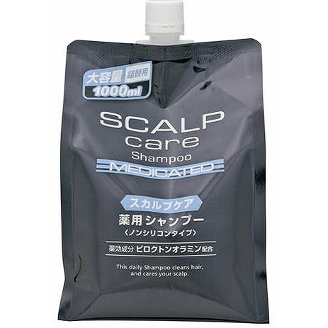 【単品12個セット】スカルプケア 薬用シャンプー詰替 1000ml (株)コスメステーシヨン(代引不可)【送料無料】
