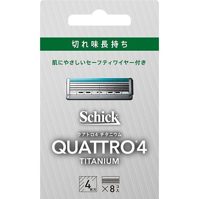 【単品10個セット】クアトロ4チタニウム替刃(8コ入) シック・ジャパン(代引不可)【送料無料】の通販は