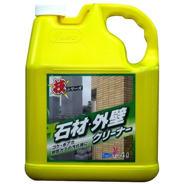 【単品4個セット】技シリーズ 石材外壁クリーナー 4L 友和(代引不可)【送料無料】