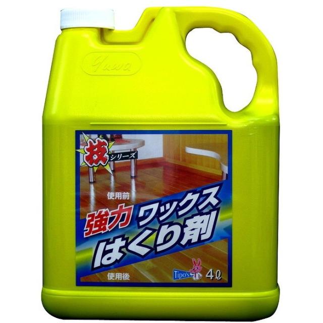 【単品17個セット】技シリーズ ワックスはくり剤 4L 友和(代引不可)【送料無料】の通販は
