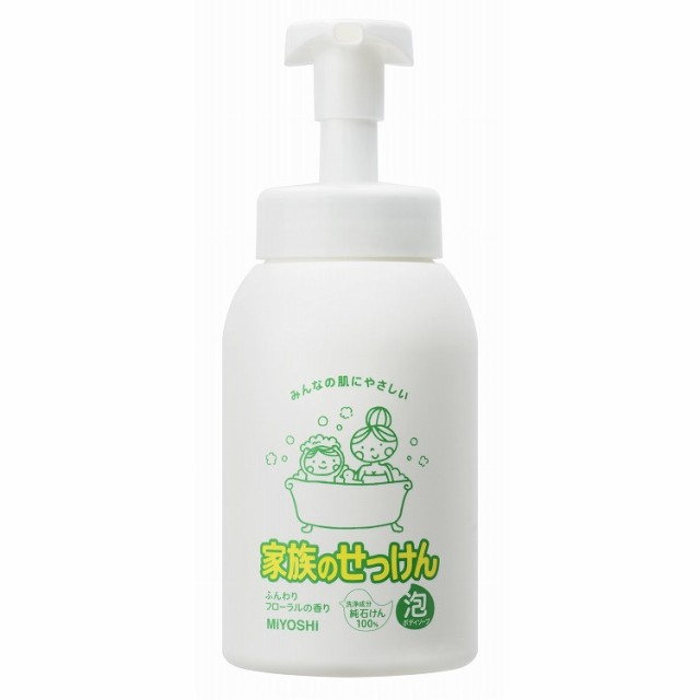 【単品12個セット】家族のせっけん泡ボディソープ 600ml ミヨシ石鹸(代引不可)【送料無料】