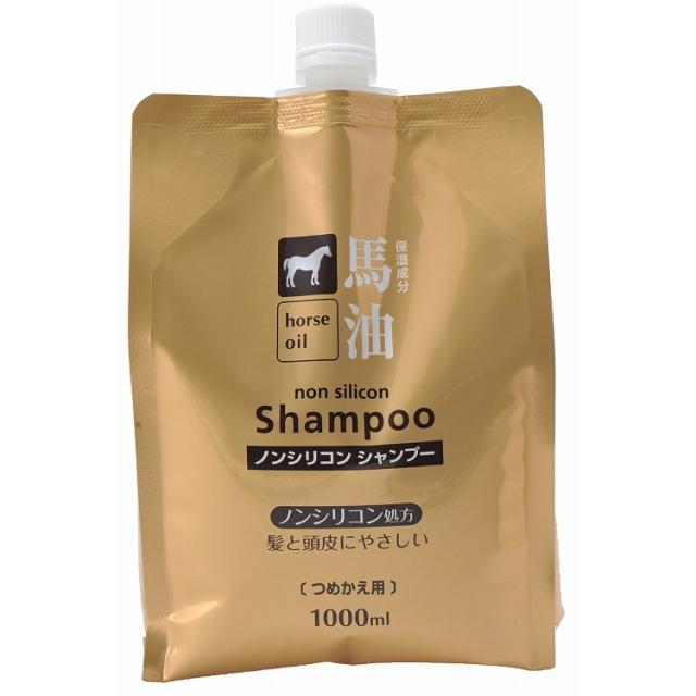 【単品16個セット】馬油シャンプー詰替1000ml (株)コスメステーシヨン(代引不可)【送料無料】
