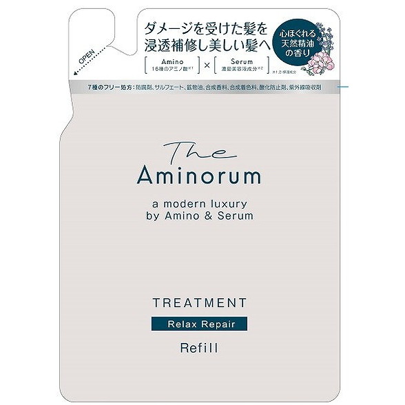 【単品10個セット】The Aminorum【ジ アミノラム】 TREATMENT 詰替 熊野油脂(代引不可)【送料無料】の通販は 4,891円