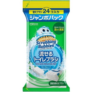【単品16個セット】スクラビングバブル 流せるトイレブラシ フローラルソープ替えジャンボ ジョンソン(代引不可)【送料無料】