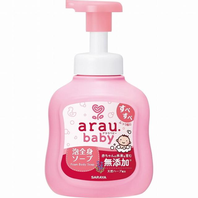 【単品6個セット】アラウベビー 泡全身ソープ 450mL サラヤ(代引不可)【送料無料】の通販は