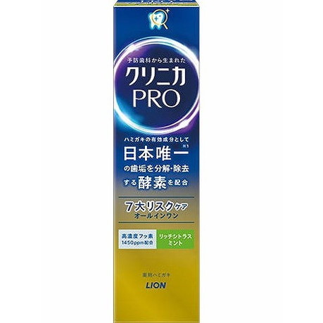 【単品12個セット】クリニカPROオールインワンハミガキ リッチシトラスミント 95g ライオン(代引不可)【送料無料】の通販は 5,803円