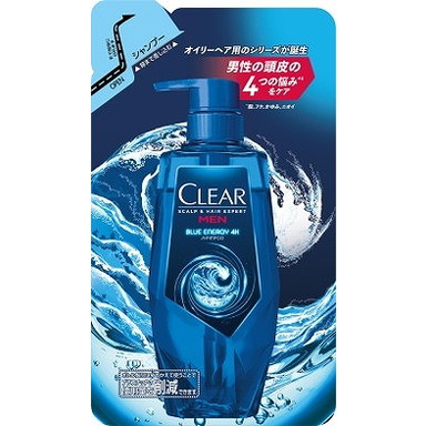 【単品18個セット】クリア ブルーエナジー 4x スカルプシャンプー つめかえ用 280g ユニリーバ・ジャパン(代引不可)【送料無料】