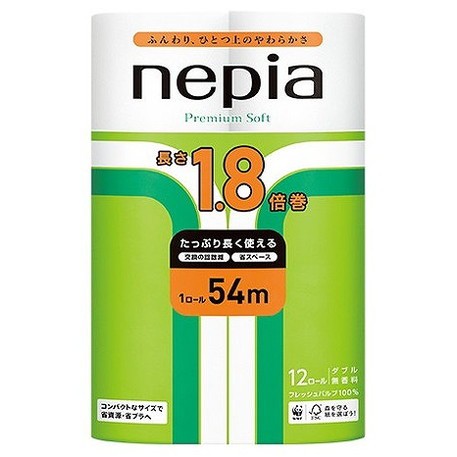 【単品11個セット】ネピアプレミアムソフトトイレットロール1.8倍巻12ロールダブル54M 王子ネピア(代引不可)【送料無料】の通販は