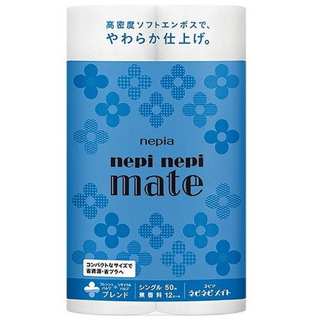 【単品16個セット】ネピアネピネピメイトトイレットロール12ロールシングル50M 王子ネピア(代引不可)【送料無料】