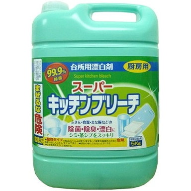 【単品5個セット】スーパーキッチンブリーチ 5Kg ロケット石鹸(代引不可)【送料無料】の通販は 7,026円