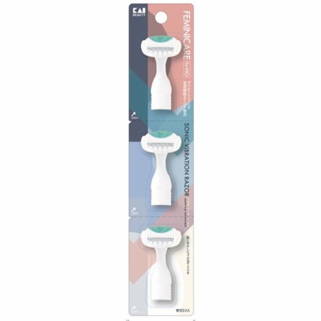 【単品16個セット】GA0114 FEMINICARE 音波振動カミソリ替刃3個入 貝印(代引不可)【送料無料】の通販は