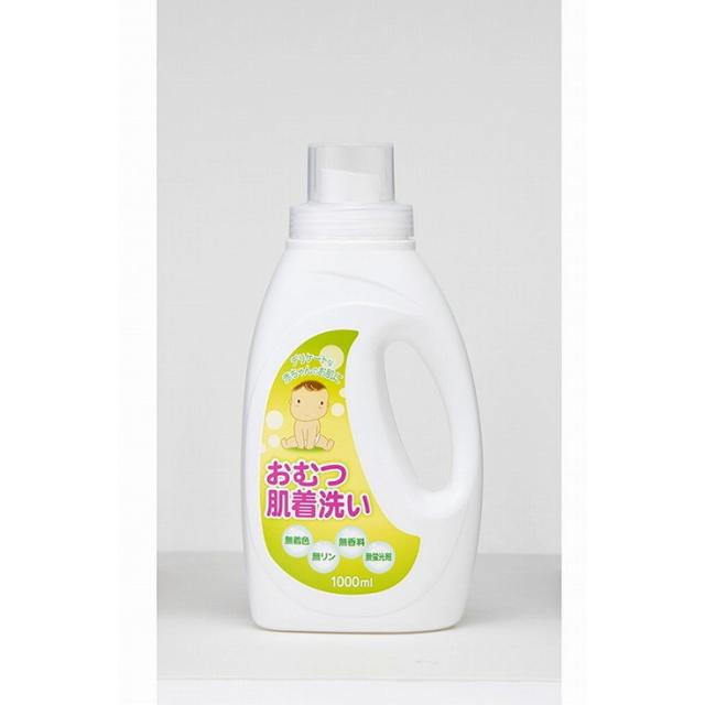 【単品1個セット】おむつ肌着洗い液体洗剤 1kg ロケット石鹸(代引不可)