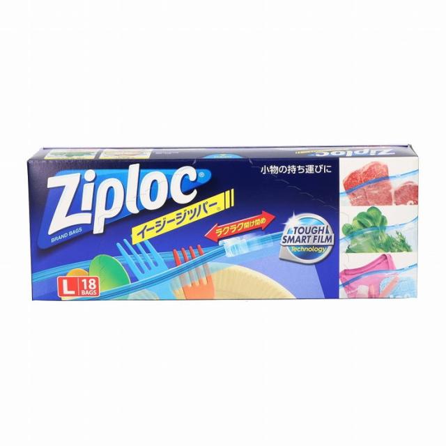 【単品18個セット】ジップロックイージージッパーL大容量品18枚入 旭化成ホームプロダクツ(株)(代引不可)【送料無料】