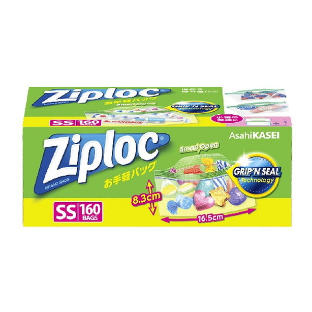 【単品12個セット】ジップロックお手軽バッグSS大容量品160枚入 旭化成ホームプロダクツ(株)(代引不可)【送料無料】の通販は 6,498円