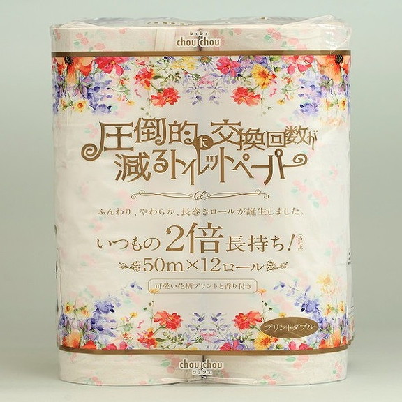 【単品18個セット】圧倒的に交換回数が減るトイレットペーパーシュシュプリント12ロールダブル2倍巻き 泉製紙(代引不可)【送料無料】