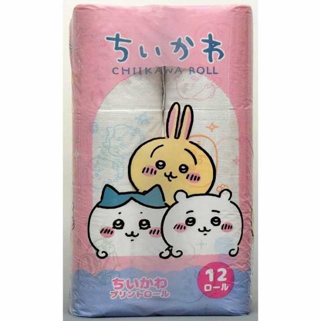 【単品10個セット】ちいかわプリントロール12ロールダブル 西日本衛材(代引不可)【送料無料】の通販は