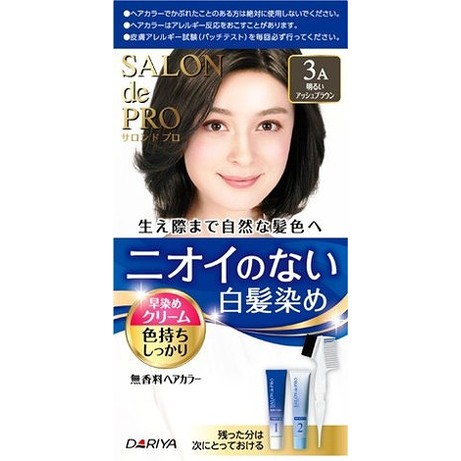 【単品18個セット】サロンドプロ 無香料ヘアカラー 早染めクリーム(白髪用)3A(明るいアッシュブラウン) ダリヤ(代引不可)【送料無料】の通販は
