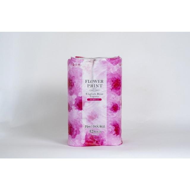 【単品16個セット】花束フラワープリントローズ12RW 丸富製紙(代引不可)【送料無料】