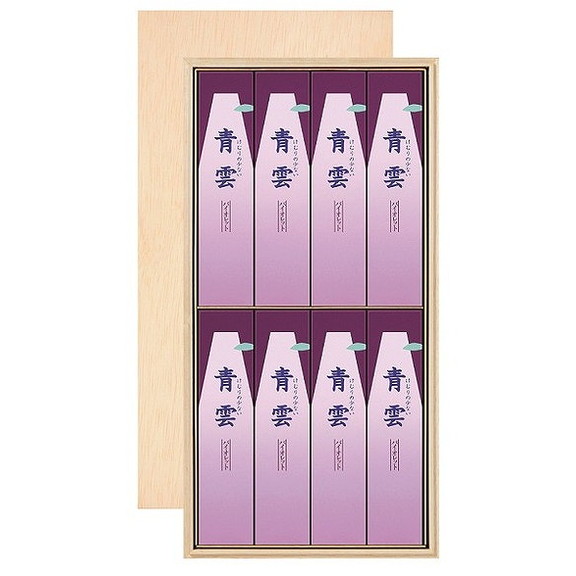 【単品20個セット】青雲バイオレット 木箱進物 サック8入 包装品 日本香堂(代引不可)【送料無料】
