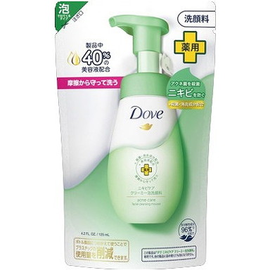 【単品3個セット】ダヴ ニキビケア クリーミー泡洗顔料 つめかえ用 125ml ユニリーバ・ジャパン(代引不可)【送料無料】