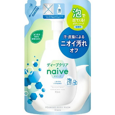 【単品11個セット】ナイーブ 泡で出てくるボディソープ(ディープクリア) 詰替用 クラシエホームプロダクツ販売(代引不可)【送料無料】の通販は