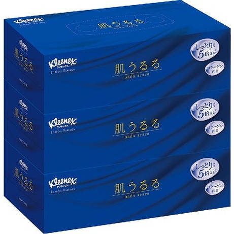 【単品5個セット】クリネックスティシュークリーム肌うるる3箱パック 日本製紙クレシア(代引不可)【送料無料】の通販は 5,883円