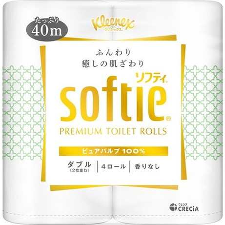 【単品16個セット】クリネックス ソフティ 4ロール(ダブル) 日本製紙クレシア(代引不可)【送料無料】の通販は